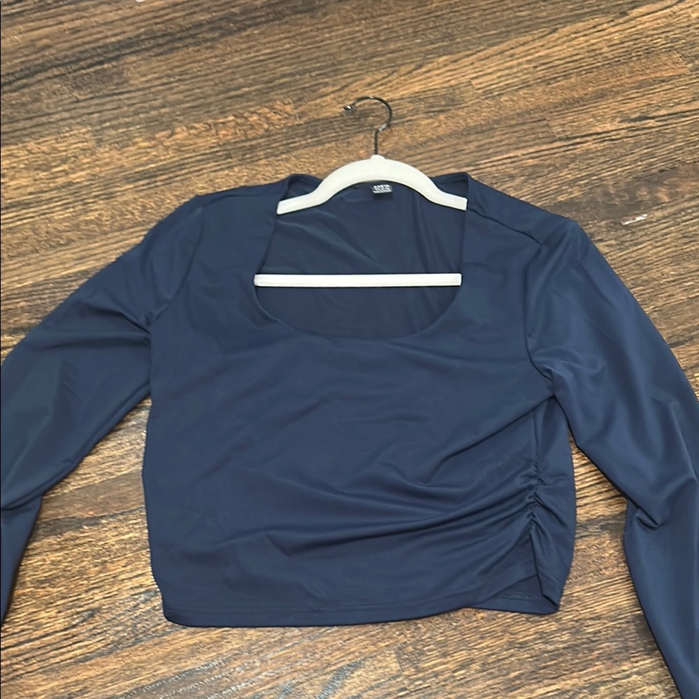 Women's Navy Long Sleeve Top